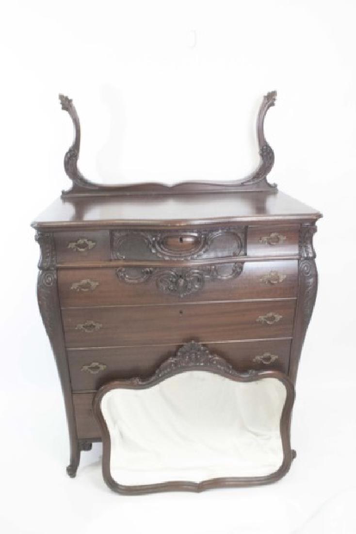 Antique Rococo / Baroque Style Dresser & Mirror (1 of 5)