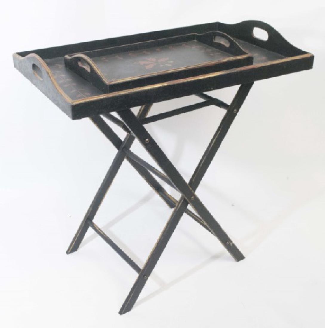 English Campaign Style Tray Top Breakfast Table (1 of 3)