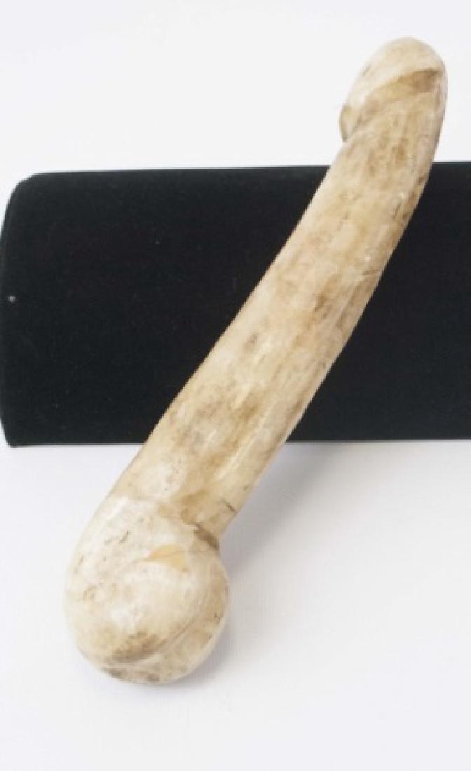 Chinese Hand Carved Hardstone Phallic Statue (1 of 3)