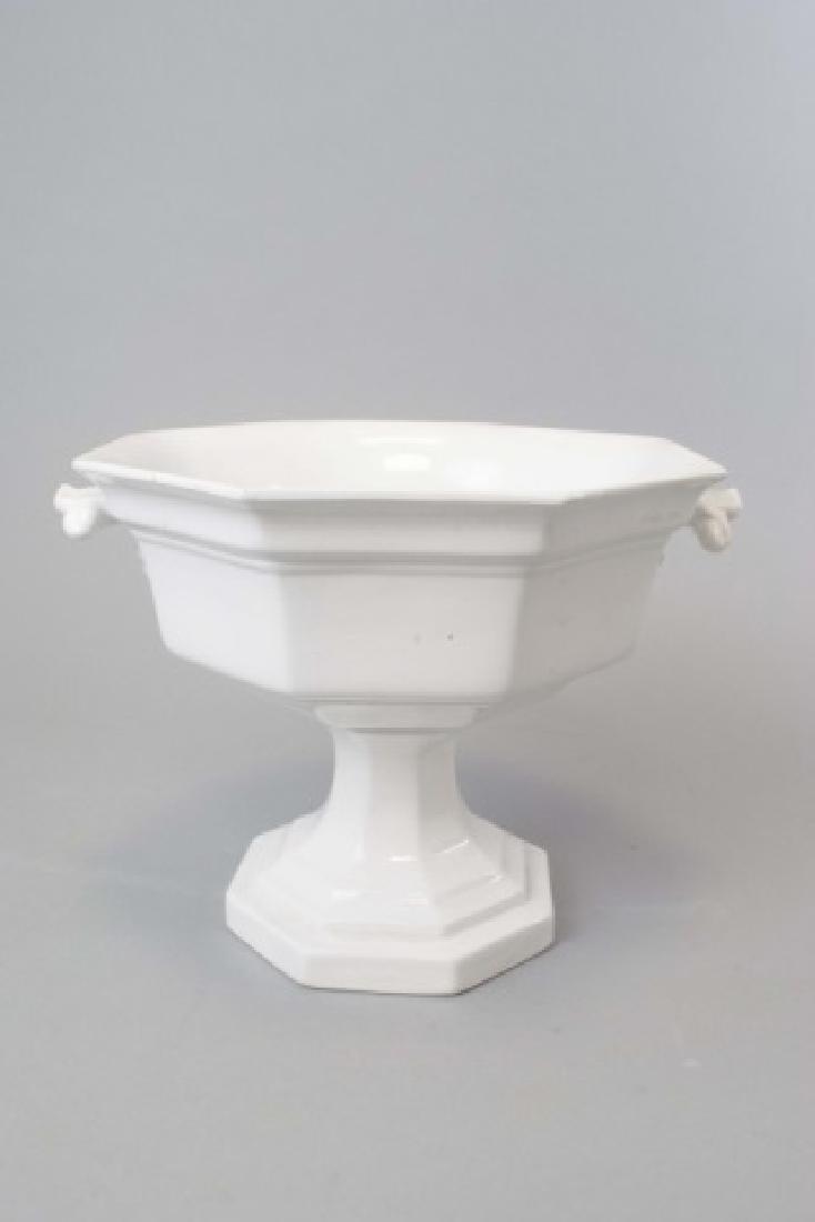 Antique 19th C Ironstone Large Serving Compote (1 of 3)