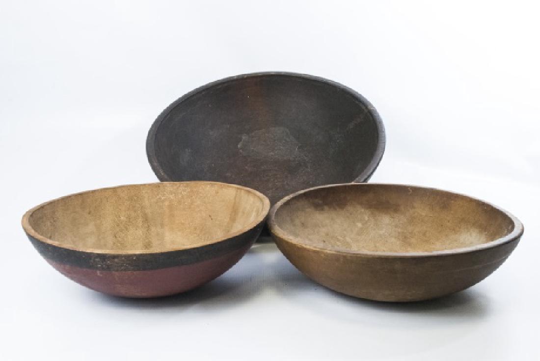 Antique Country Primitive Carved Wood Dough Bowls (1 of 4)