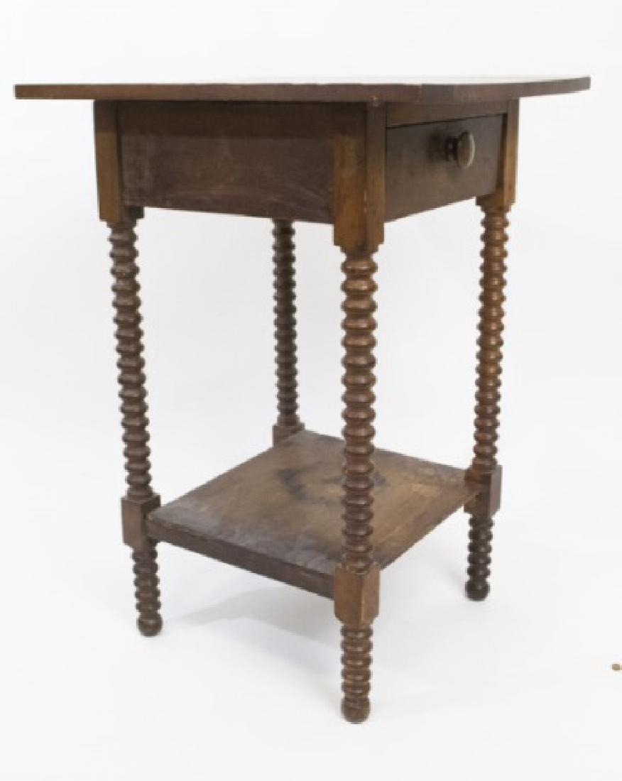 Antique American End Table with Barley Twist Legs (1 of 4)
