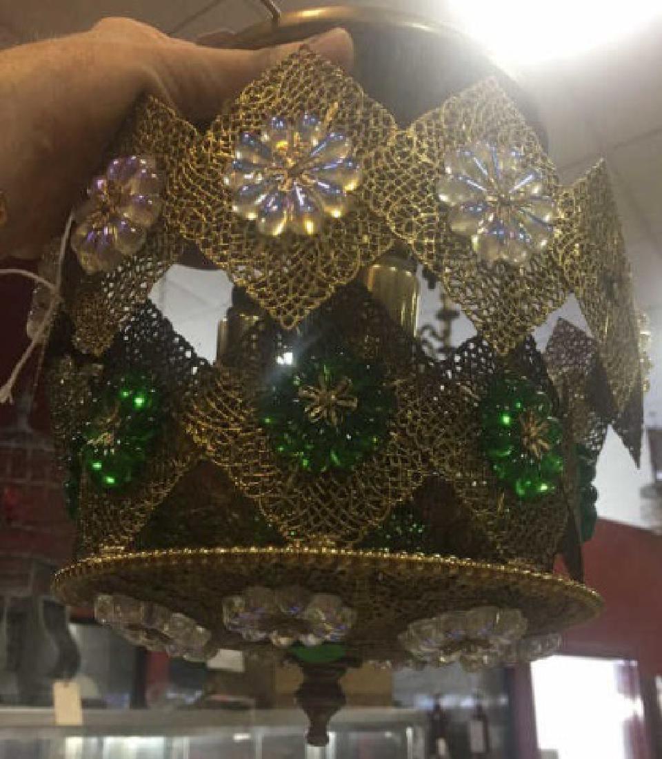 Interesting Vintage Gilt Ceiling Light Fixture (1 of 5)