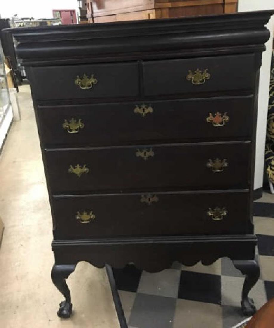 Antique Early American Highboy Chest on Stand (1 of 8)