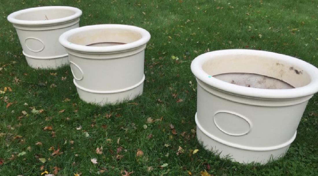 Three Large Scale Neo Classical Design Garden Pots (1 of 2)