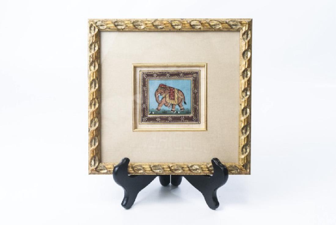 Persian Hand Painted Miniature Elephant Painting (1 of 3)