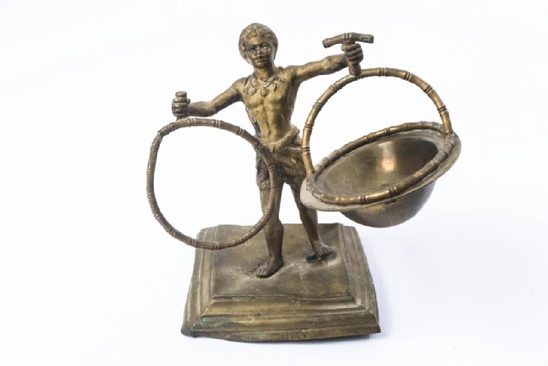 Antique Ormolu Blackamoor Soap Dish & Towel Holder (1 of 5)