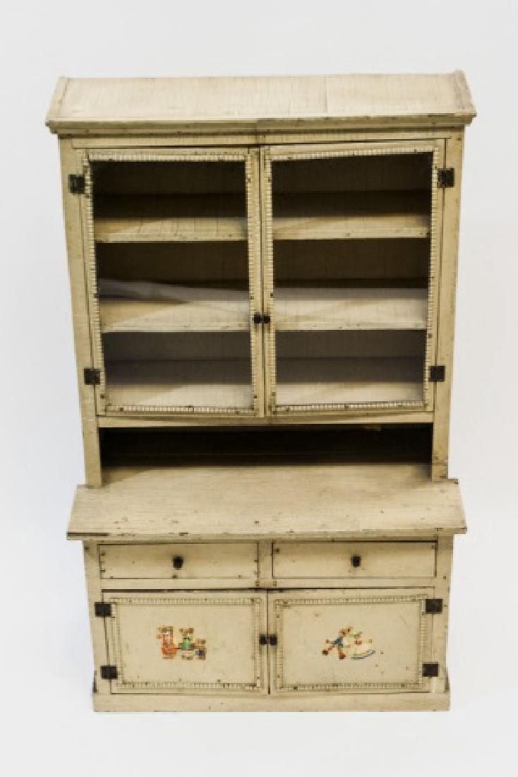 Antique Doll of Child Size Handmade Display Hutch (1 of 4)