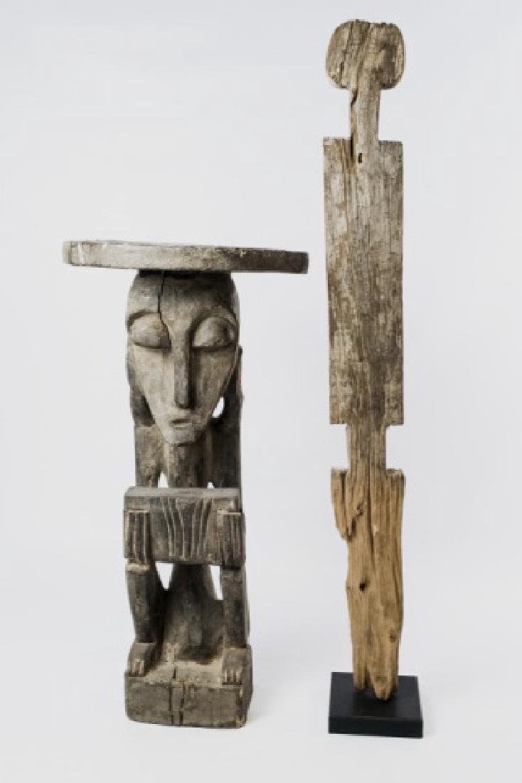 Two Hand Carved African / Tribal Wooden Statues (1 of 4)