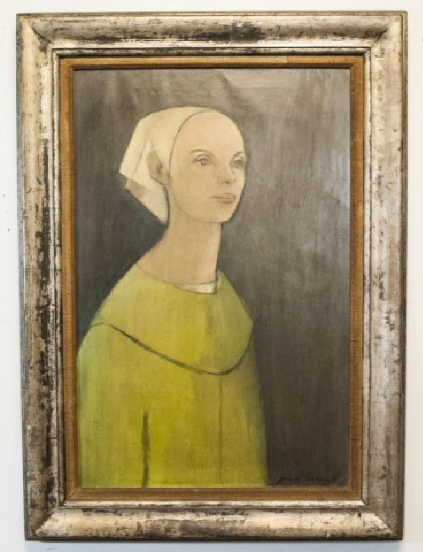 James Lechay 1907-2001 Abstract Portrait Painting (1 of 6)