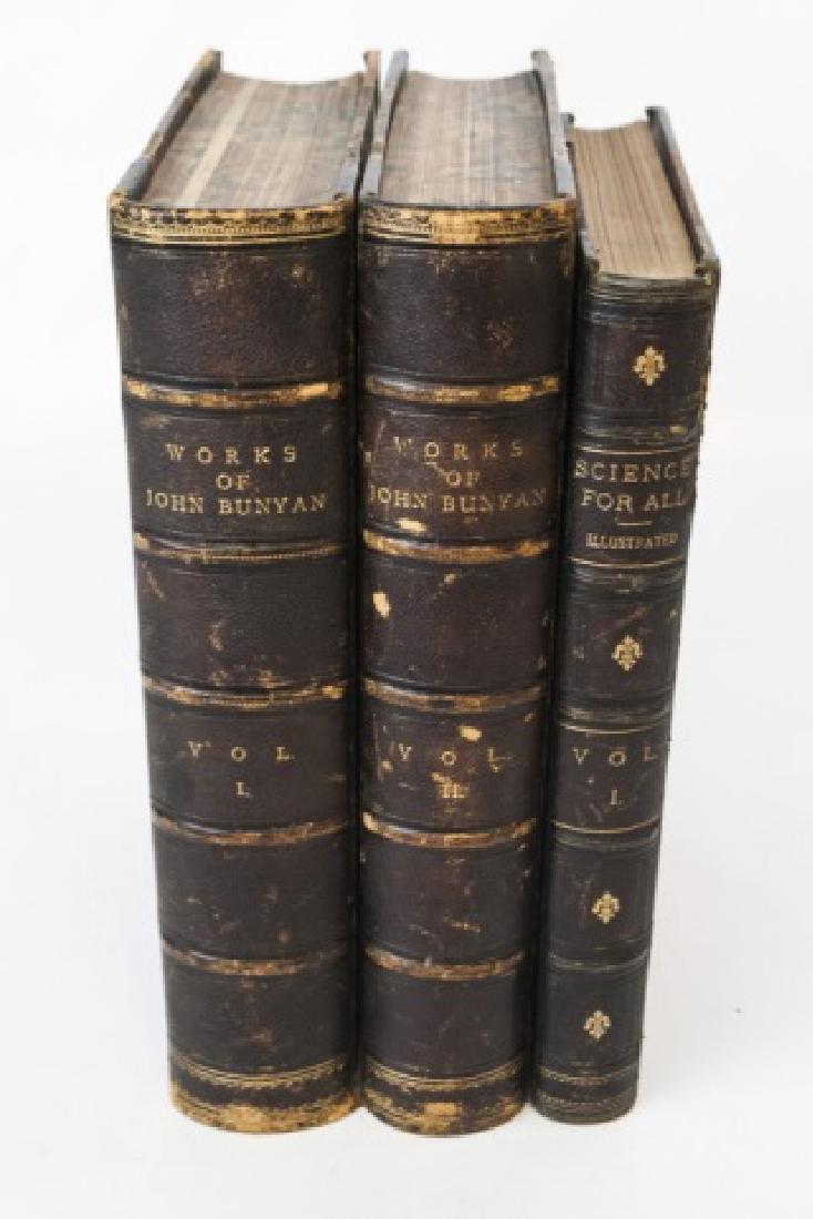 Leather Bound Books John Bunyan, & Science for All (1 of 13)