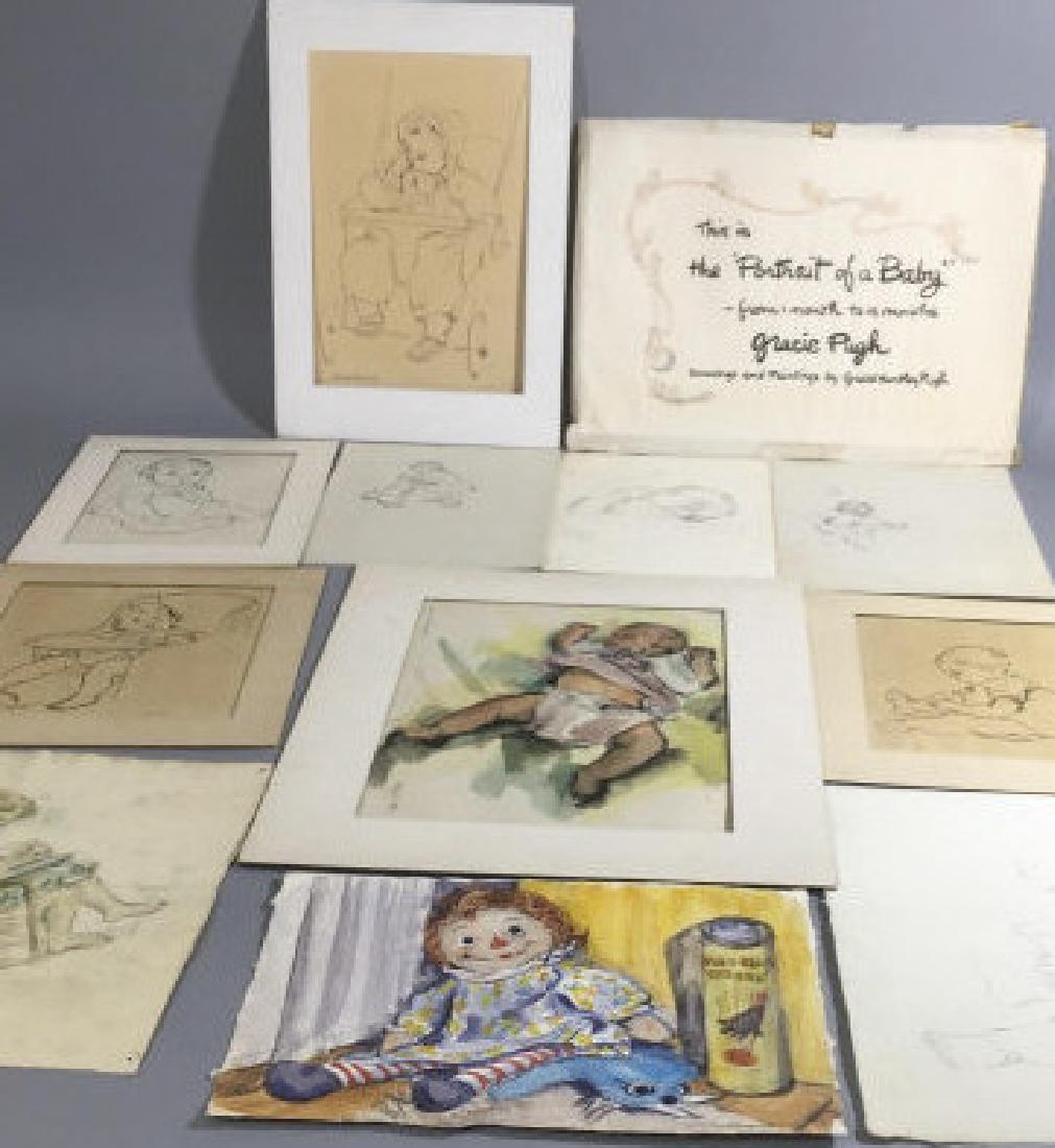 Group of Watercolors Babies by Grace Huntley Pugh (1 of 11)