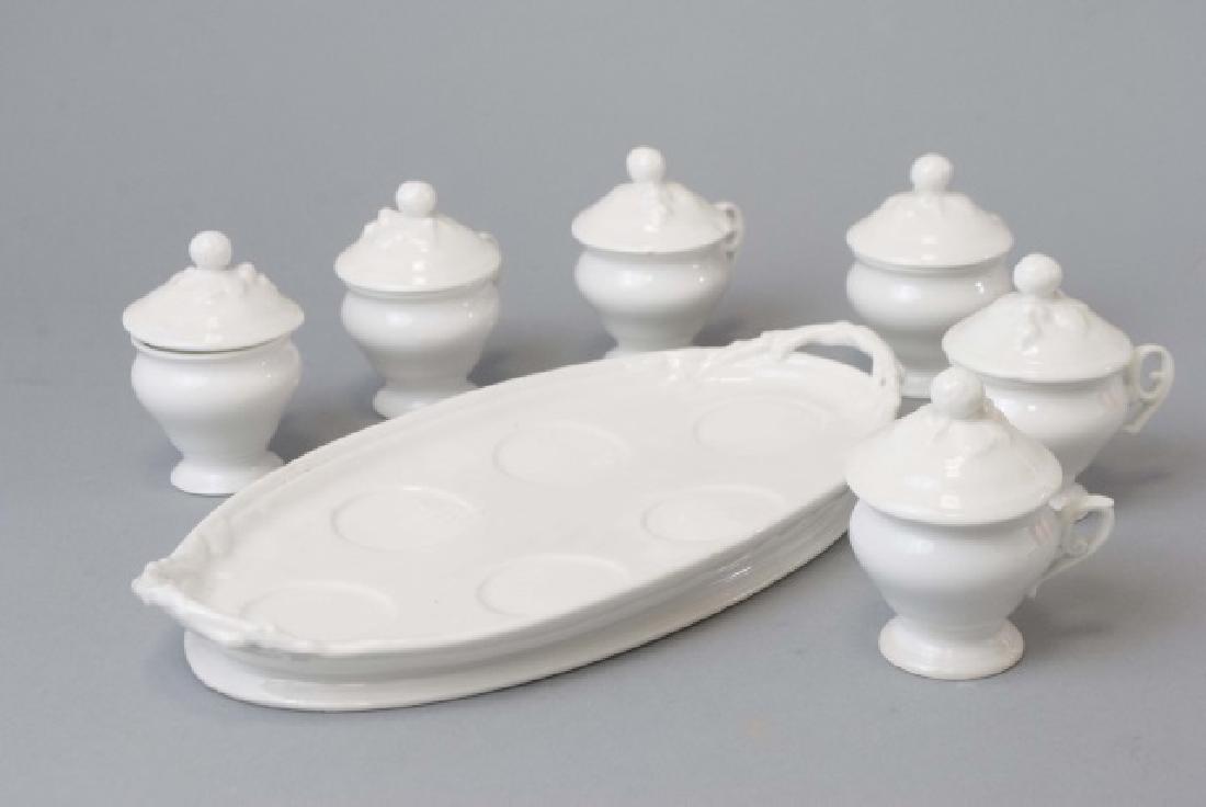 6 Old Paris Porcelain Style Footed Cups with Lids (1 of 5)