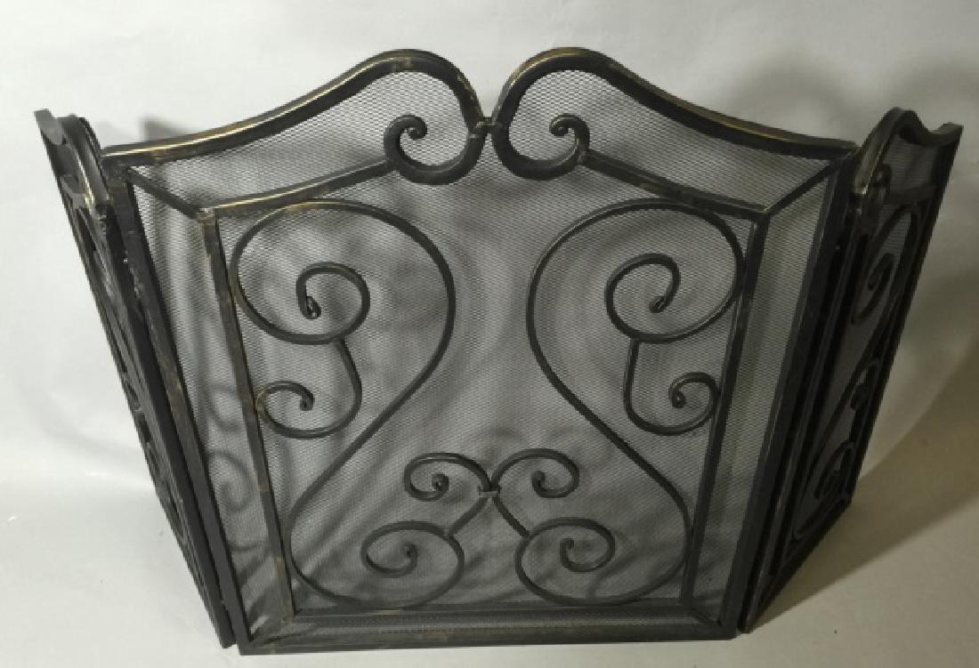 Contemporary Bronze Tone Fireplace Screen (1 of 4)