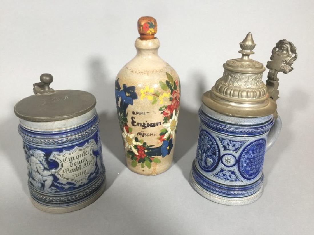 3 Antique German Beer & Liquor Vessels & Steins (1 of 5)