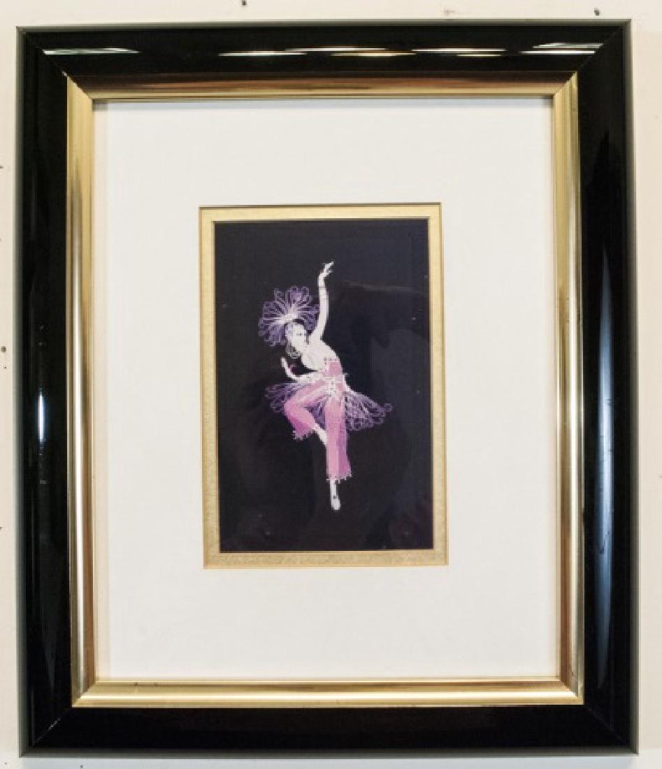 Erte Firebird Print in Modern Black Frame wMatting (1 of 4)