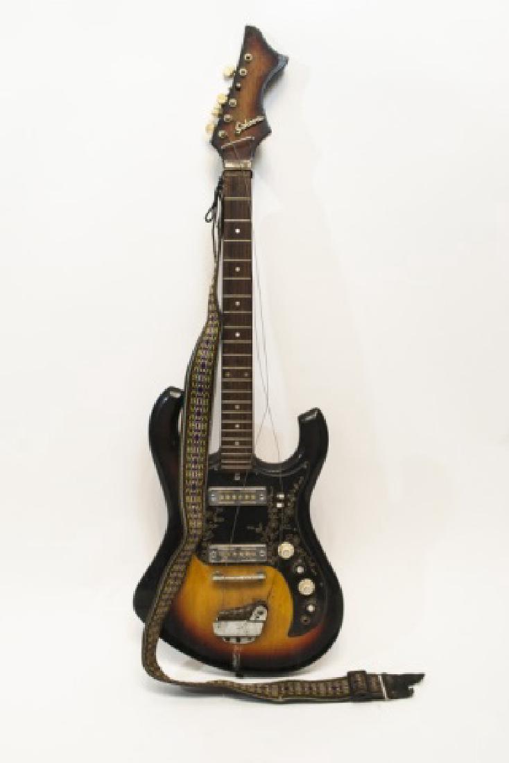 Vintage Sekova Electric Guitar & Embroidered Strap (1 of 8)