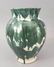 Antique Hand Painted Glazed Art Pottery Vase - 5