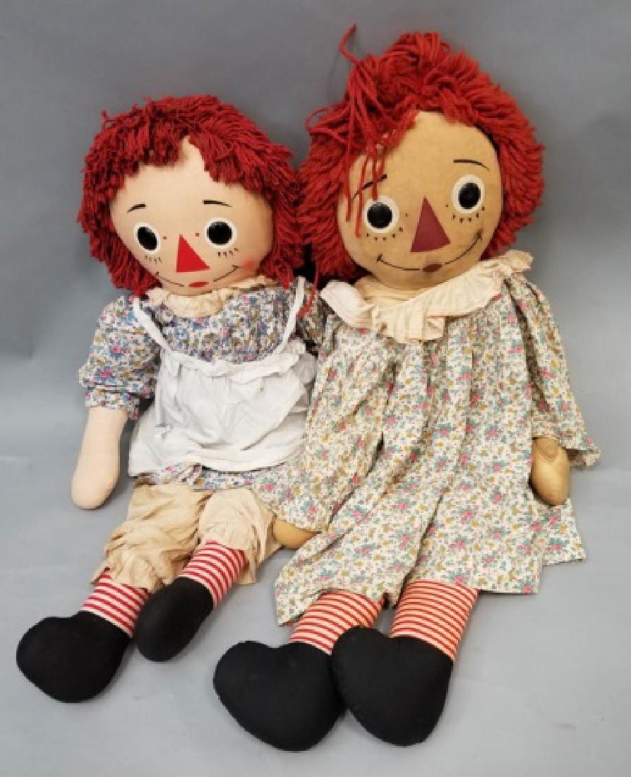 Large Size Raggedy Ann & Andy Cloth Dolls (1 of 8)