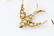 Pair Antique Split Pearl 14k Gold Sparrow Earrings - 3