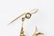 Pair Antique Split Pearl 14k Gold Sparrow Earrings - 4