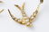 Pair Antique Split Pearl 14k Gold Sparrow Earrings - 5