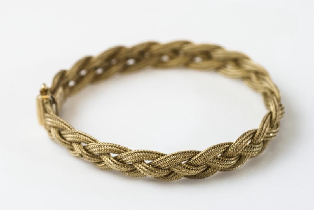 Estate 14kt Yellow Gold Braided Design Bracelet (1 of 6)