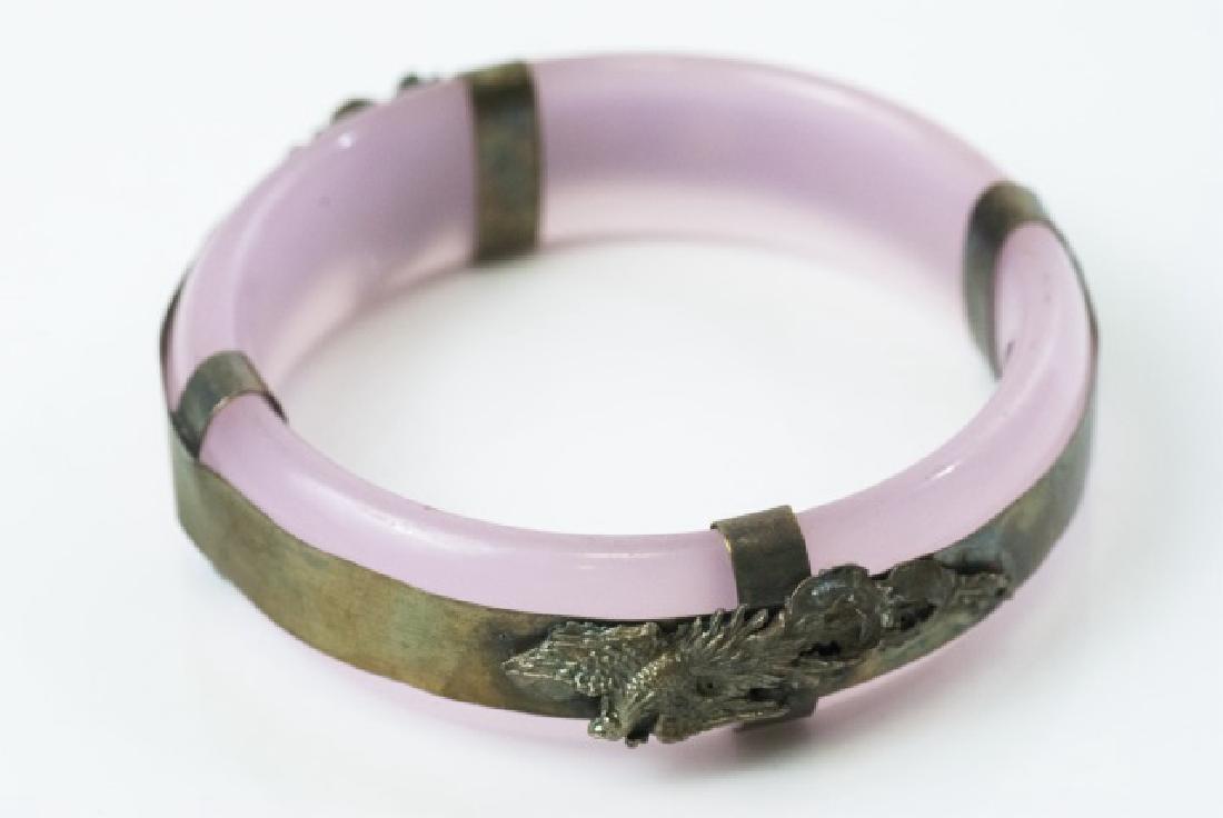 Chinese Dragon & Phoenix Hardstone Bracelet (1 of 4)