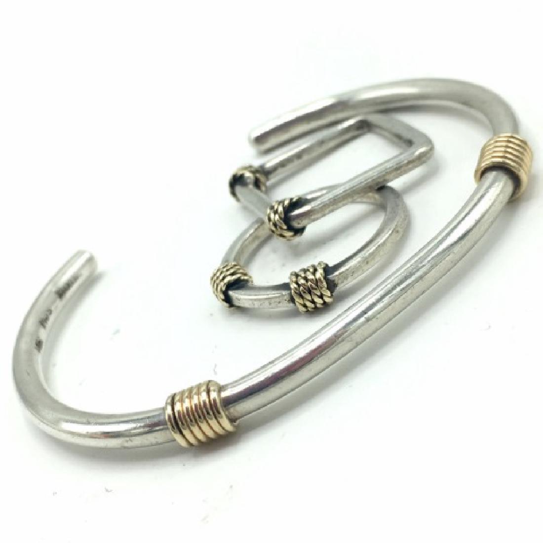 Signed Sterling Silver & 14k Gold Cuff & Rings (1 of 4)