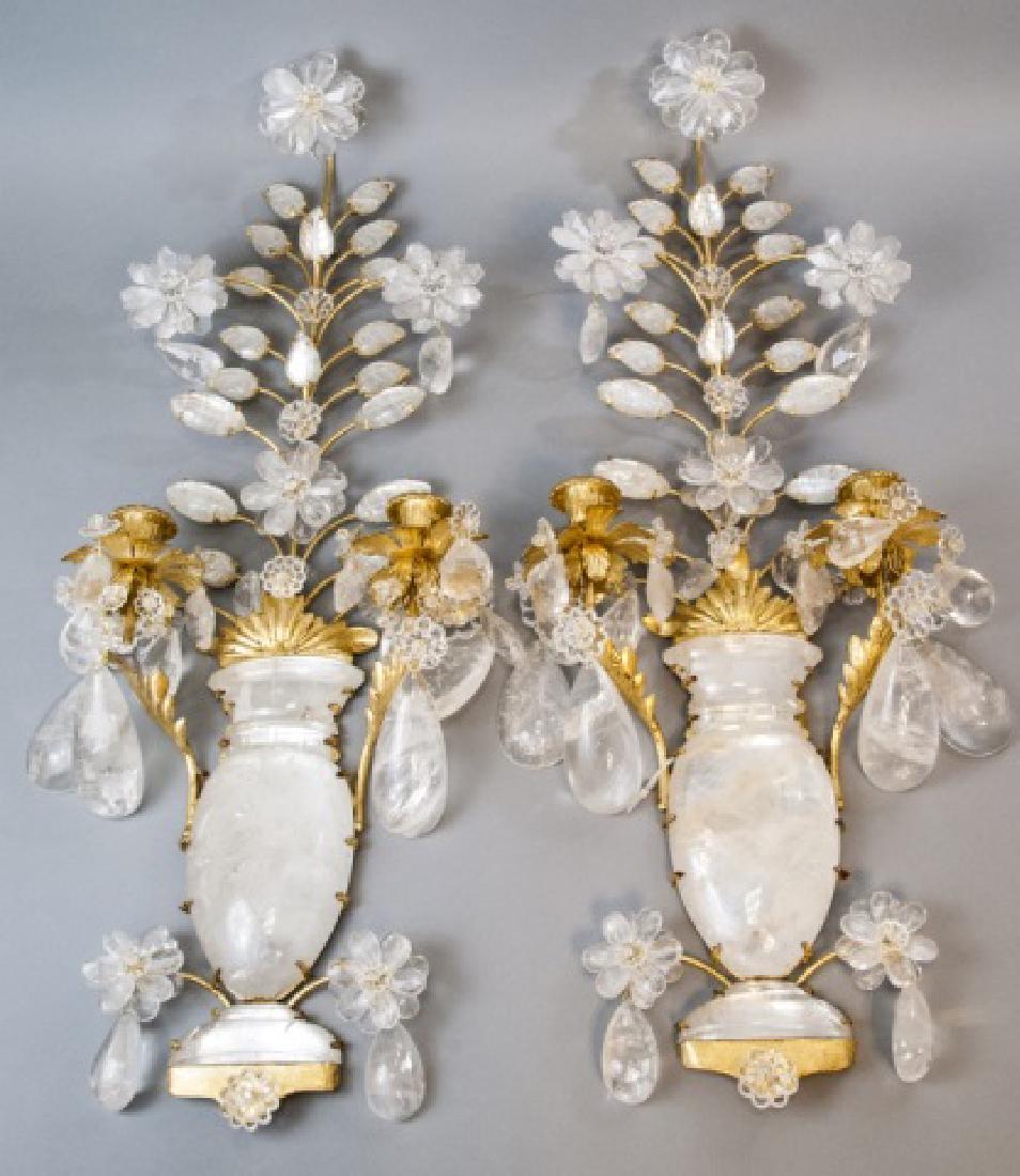 French Maison Bagues Style Rock Crystal Sconces (1 of 9)