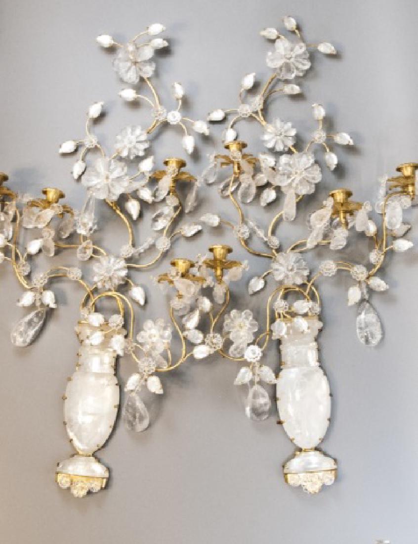 Large French Style Ormolu & Rock Crystal Sconces (1 of 9)