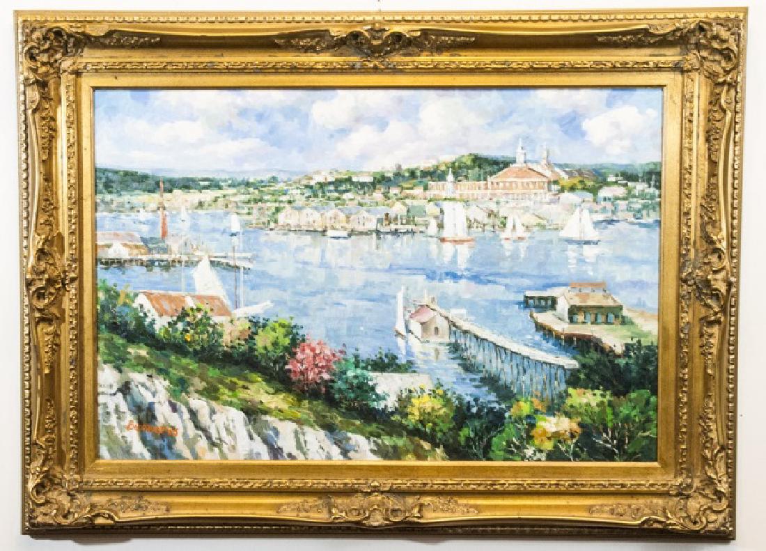 Bernards - Large Impressionist Sea Coast Painting (1 of 6)