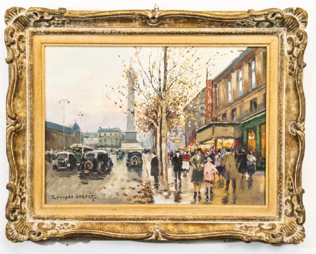Edouard Cortes Style Paris Street Scene Painting (1 of 4)