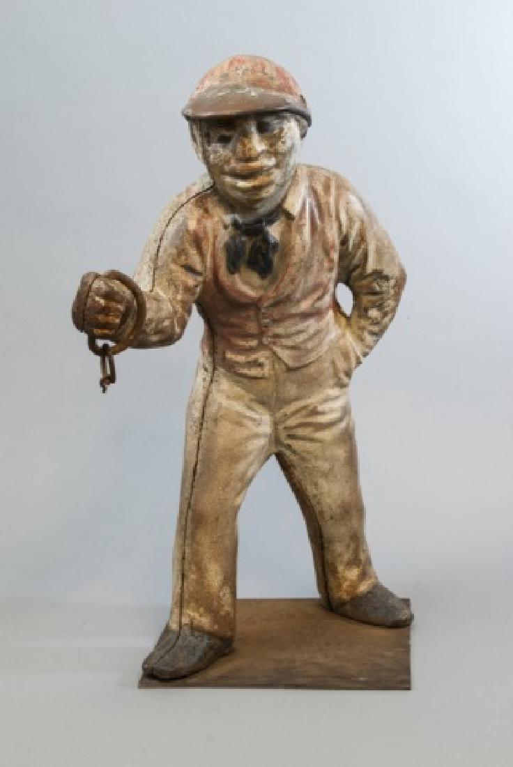 Cast Iron Hand Painted Lawn Jockey Garden Statue (1 of 5)