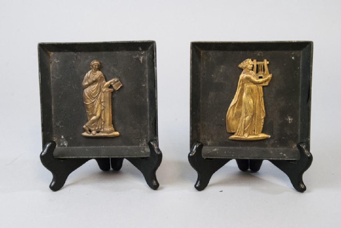 Pair Neo Classical Ormolu Greco Roman Plaques (1 of 5)