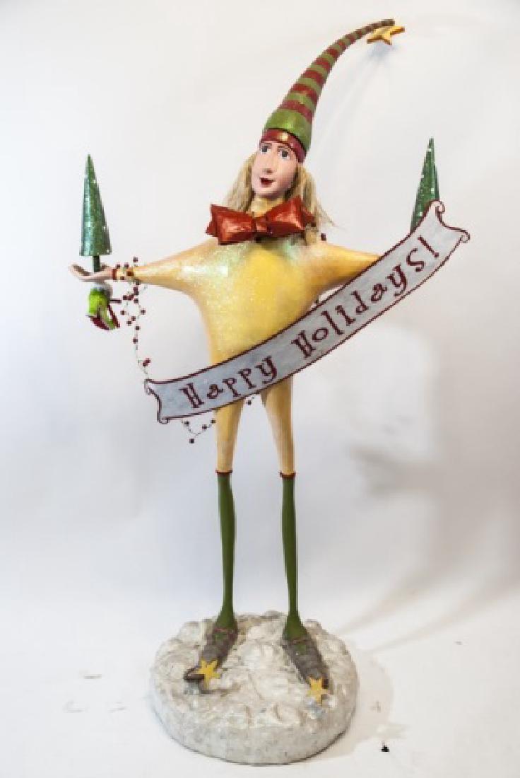 Large Handmade Christmas Santa Elf Statue (1 of 10)