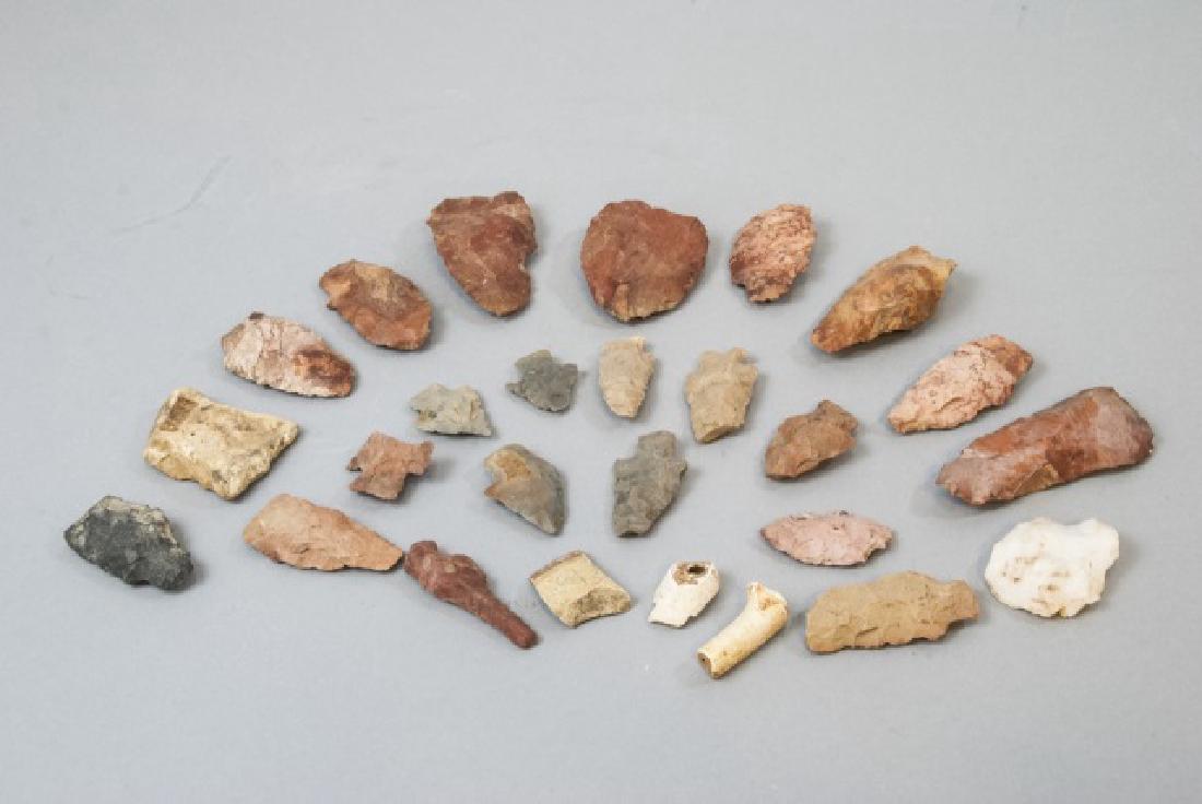 Collection of Carved Stone Arrow Heads / Blades (1 of 11)