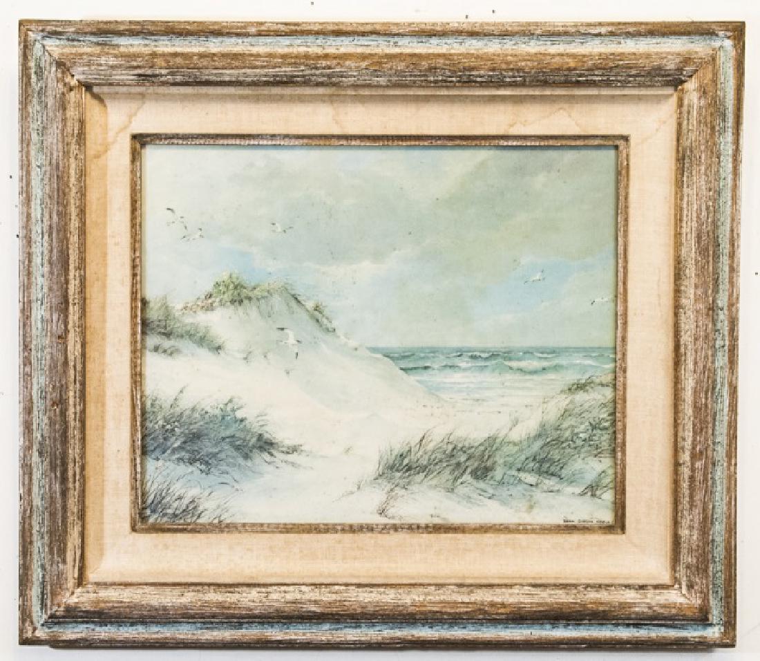 Dana Gibson Noble Signed Beach Scene Painting (1 of 6)
