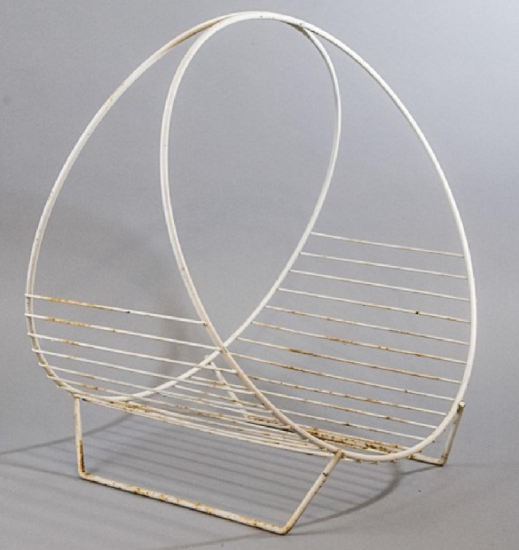 Mid Century Modern Metal Fireplace Log Holder (1 of 4)