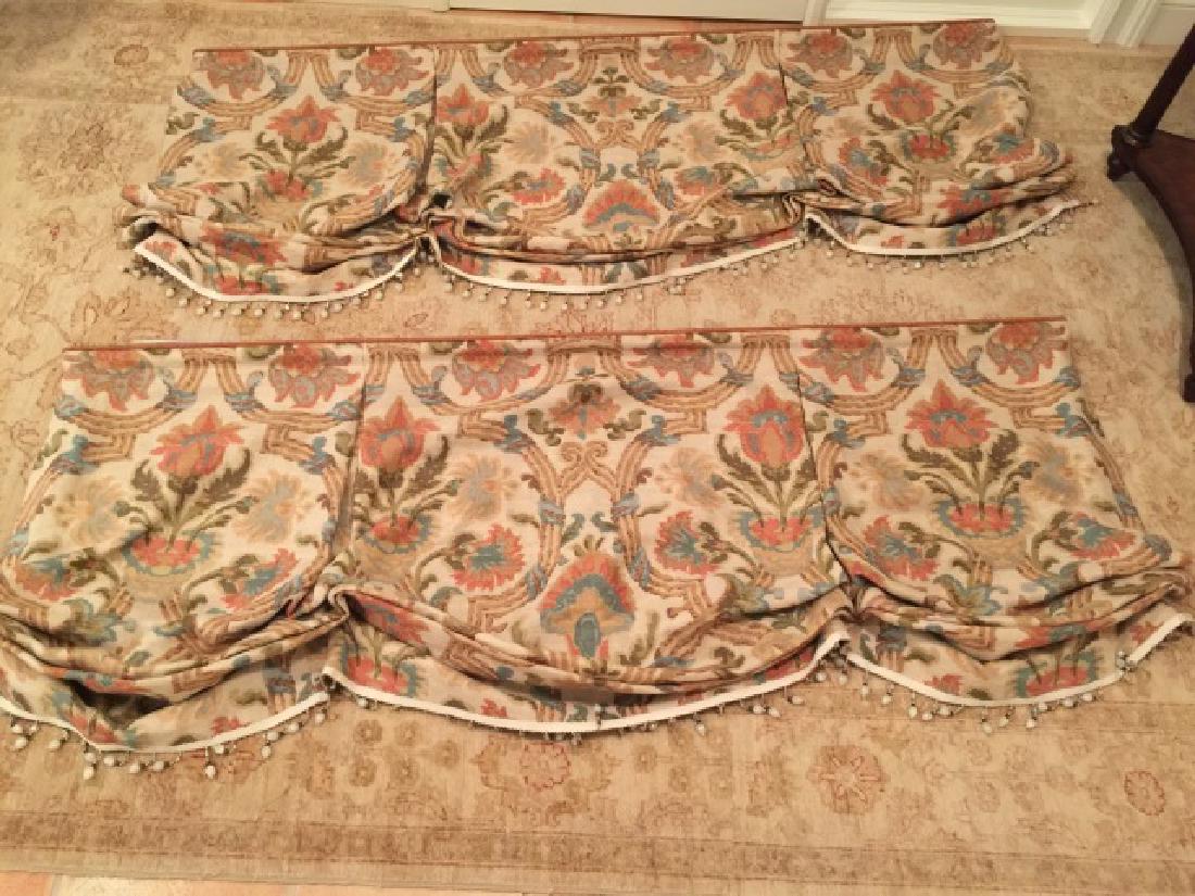 Pair Custom Made Window Valences & One Shade (1 of 4)