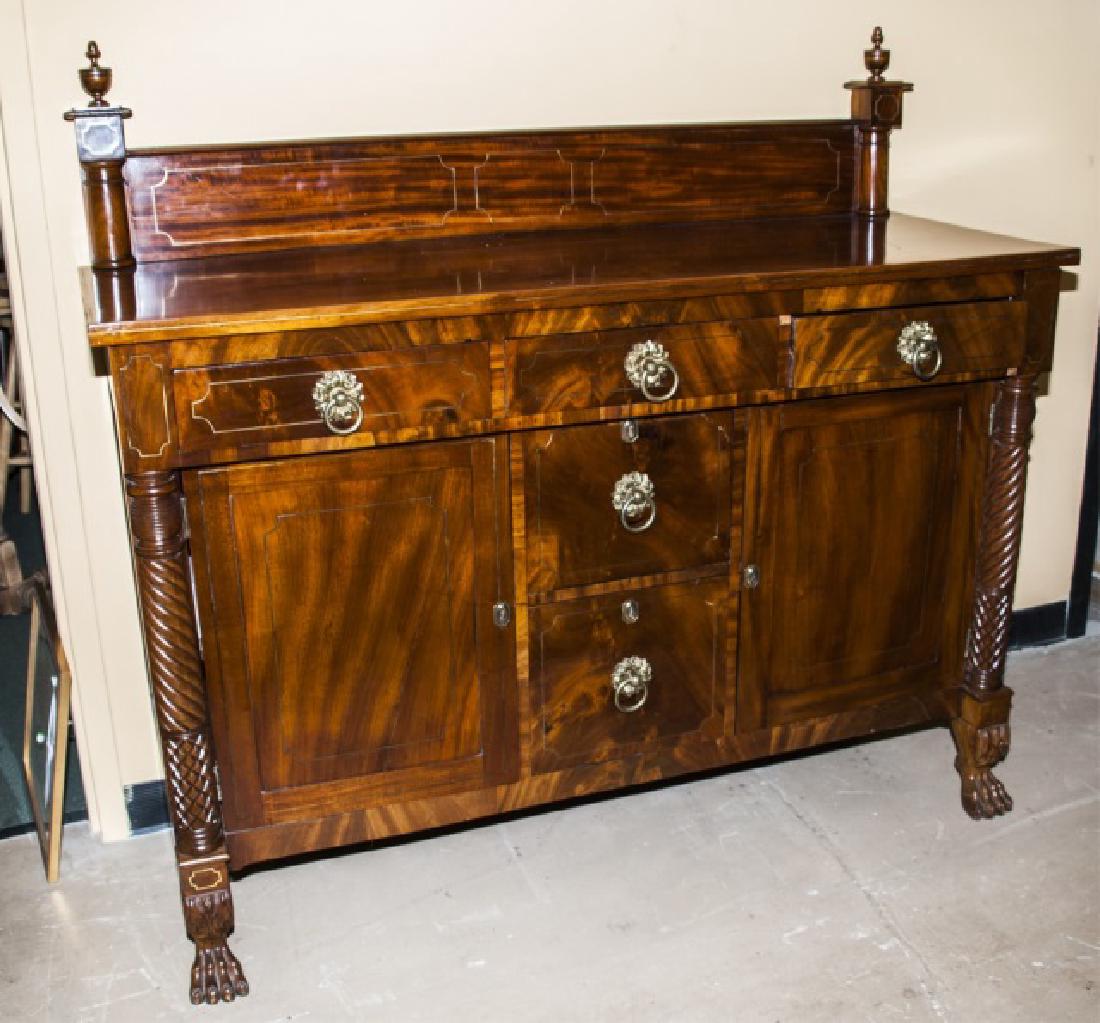 Antique 19th C American Empire Sideboard Buffet