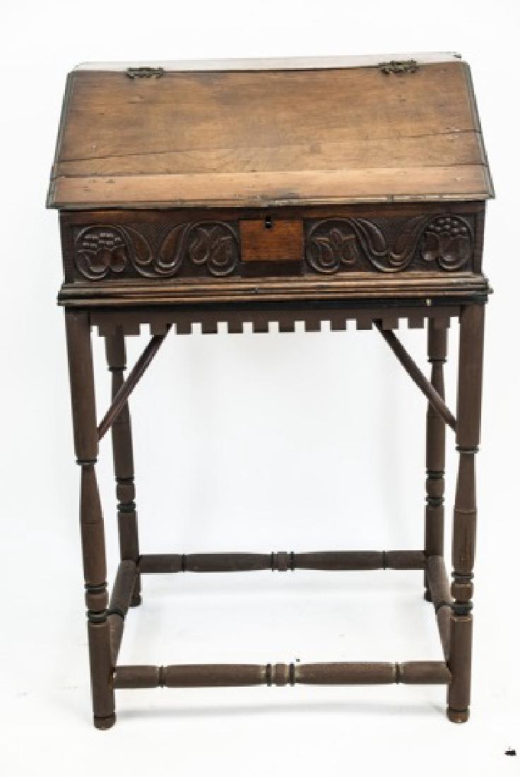 Antique 19th C American Writing Box w Custom Stand (1 of 4)