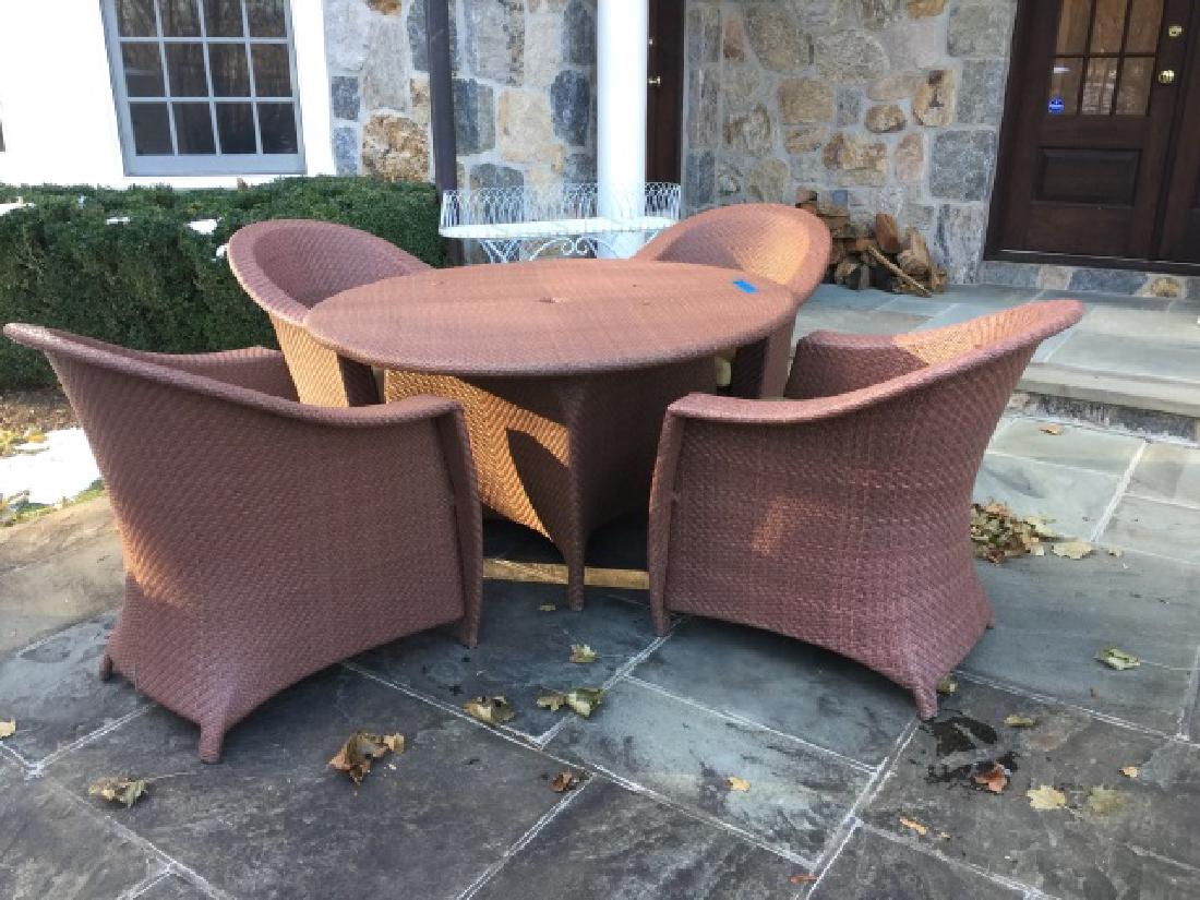Brown Jordan Outdoor Dining Table & Four Armchairs (1 of 4)