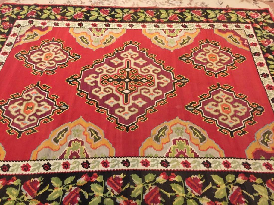 Turkish Kilim Style Woven Carpet / Area Rug (1 of 4)