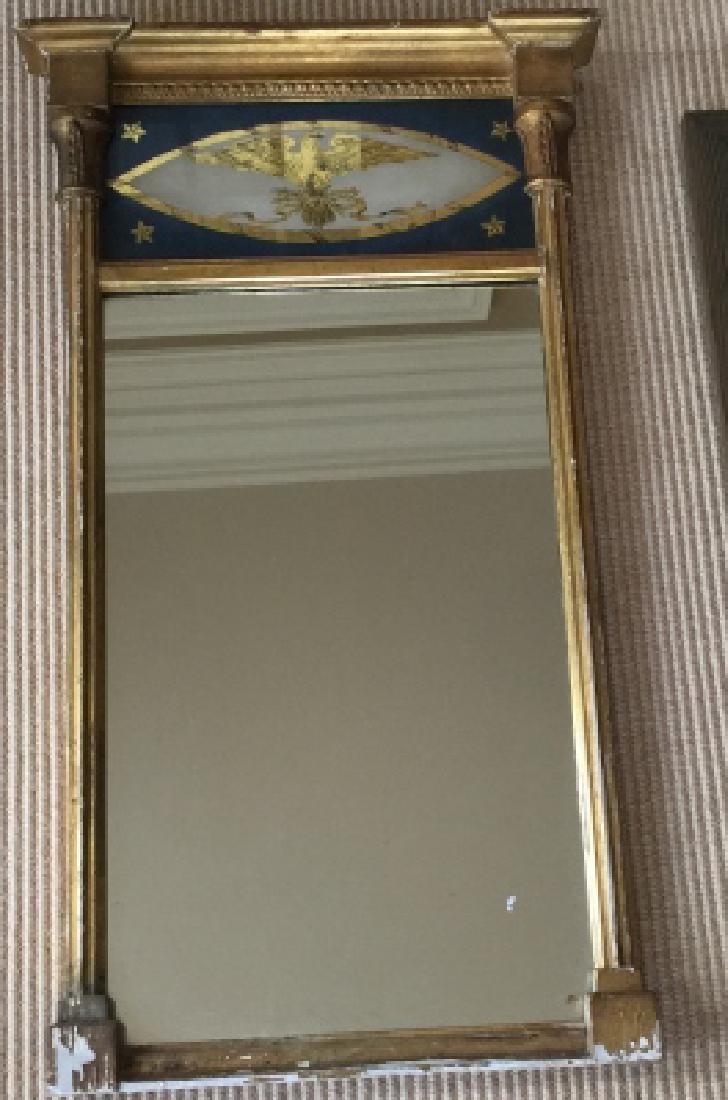 Antique 19th C American Painted Eagle Mirror (1 of 3)