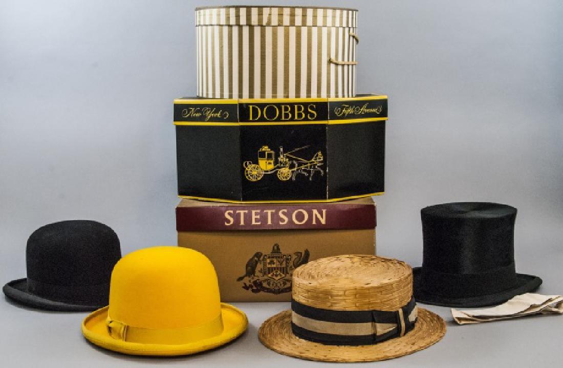 Collection Four Vintage Hats Including Hat Boxes (1 of 6)