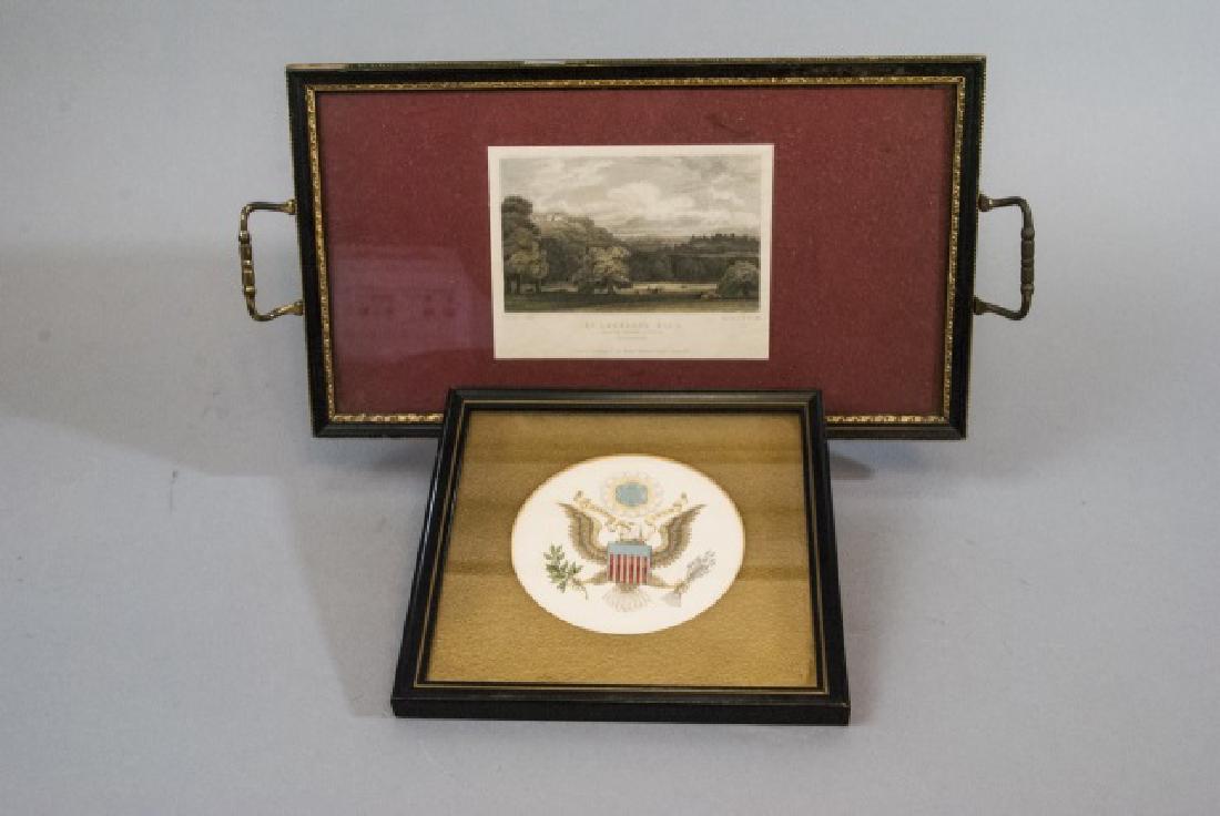 2 Vintage Framed Items Including Small Tray (1 of 5)