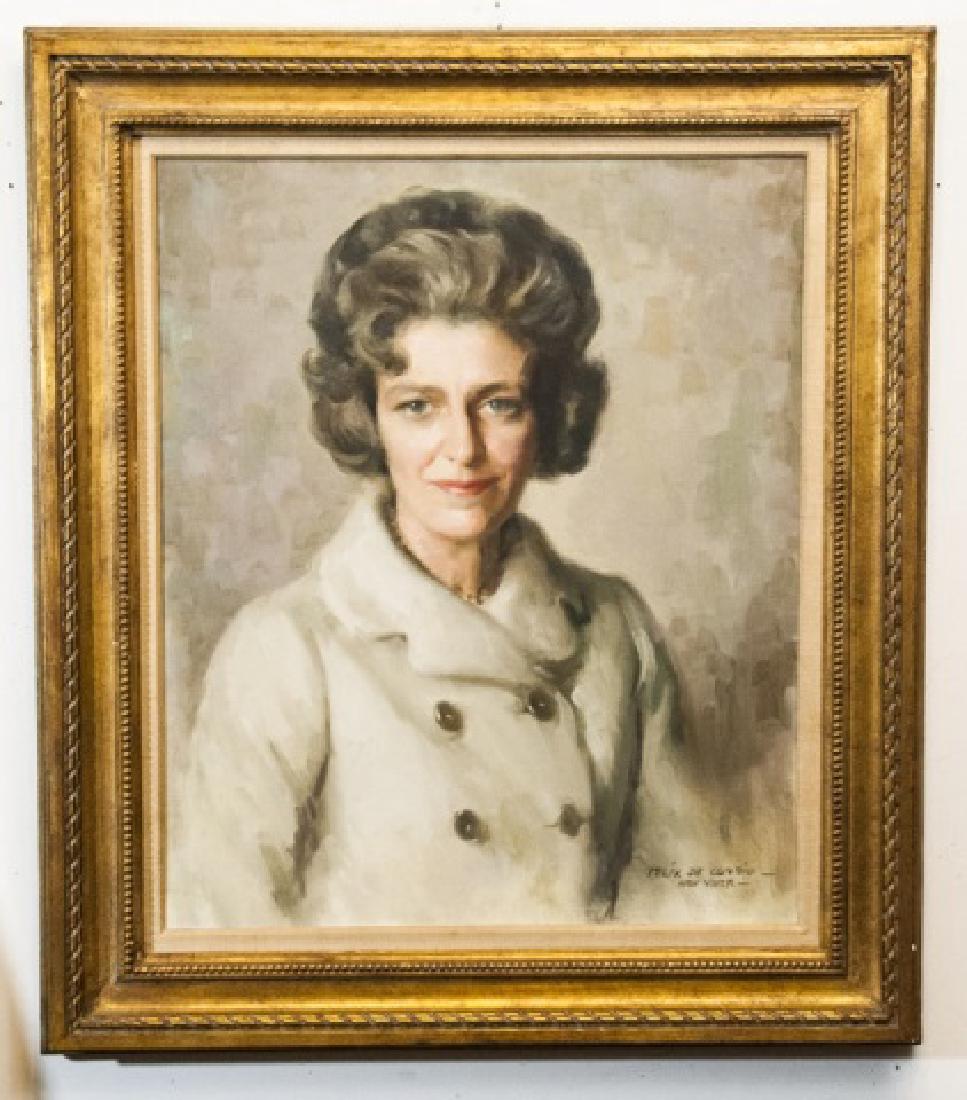 Oil Portrait of Woman Signed by Felix De Cossio (1 of 5)