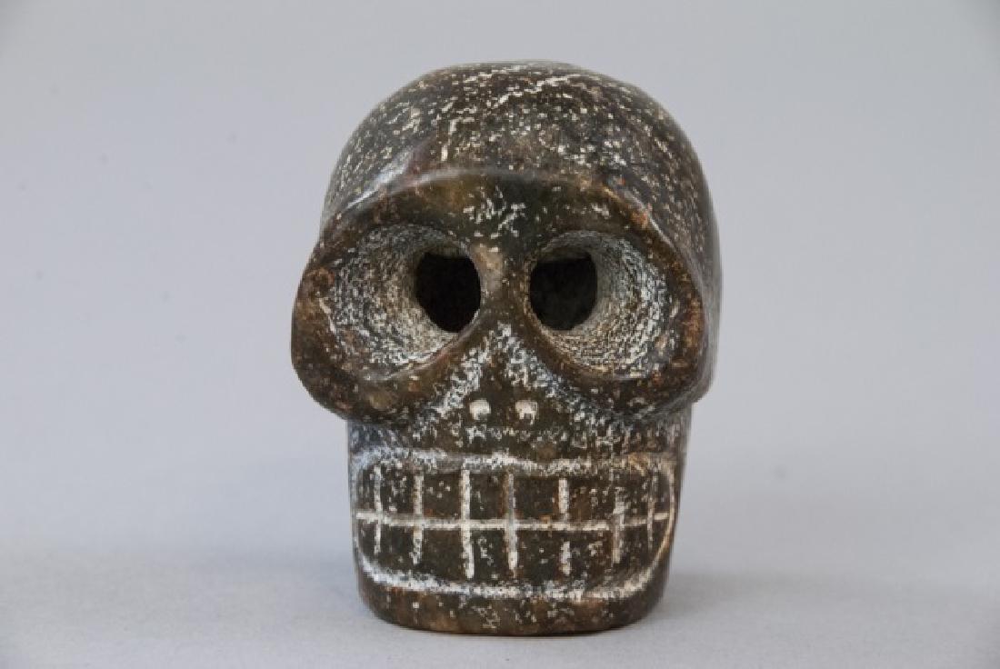Chinese Hand Carved Hard Stone Archaic Skull (1 of 4)