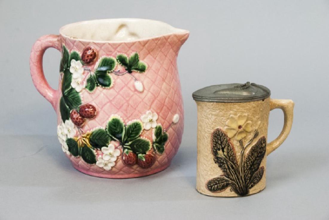 Two Vintage Majolica Pottery Pitchers (1 of 5)